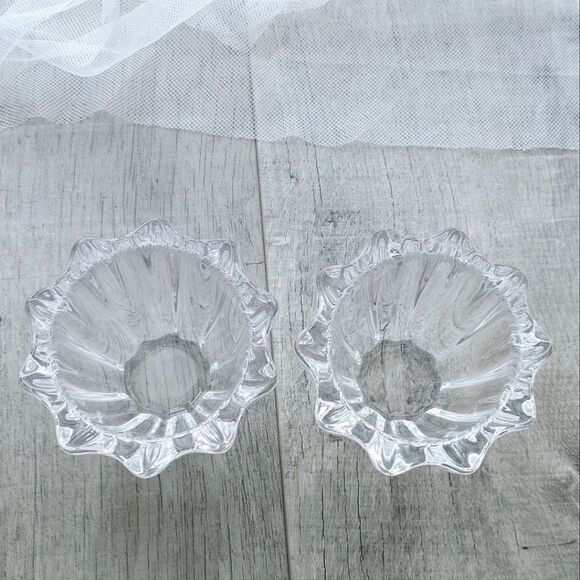 Orrefors Crystal Bowls NORTHERN LIGHTS Sweden Signed Vintage Glass Lot of 2 - Picture 6 of 8